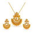 Tanishq 22 Karat Gold Pendant Earrings Set,,hi-res 