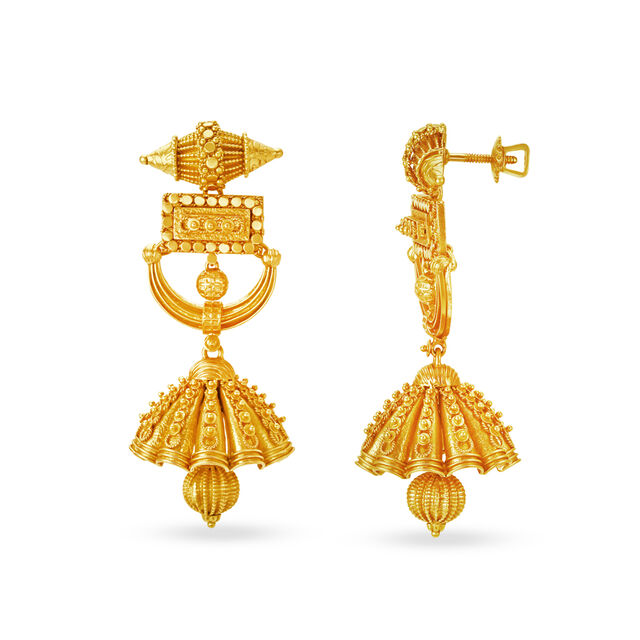 Lavish 22 Karat Yellow Gold Drop Earrings,,hi-res 2