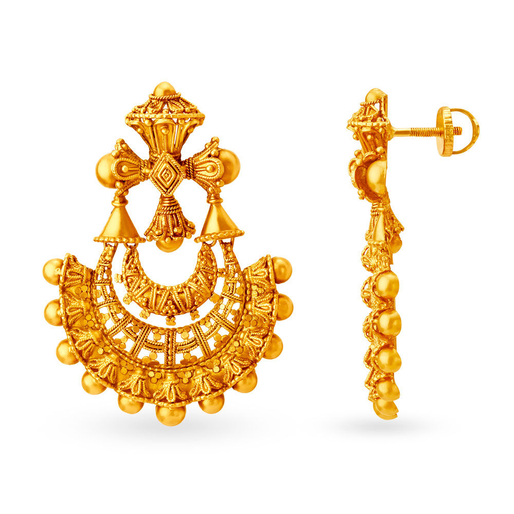 Antique gold drop earrings hot sale