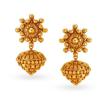 Antique 22 Karat Yellow Gold Drop Earrings