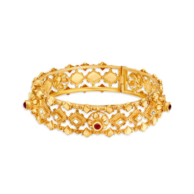 Splendid Antique Gold Bangle,,hi-res 