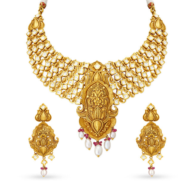 Regal Gold Necklace Set,,hi-res 2