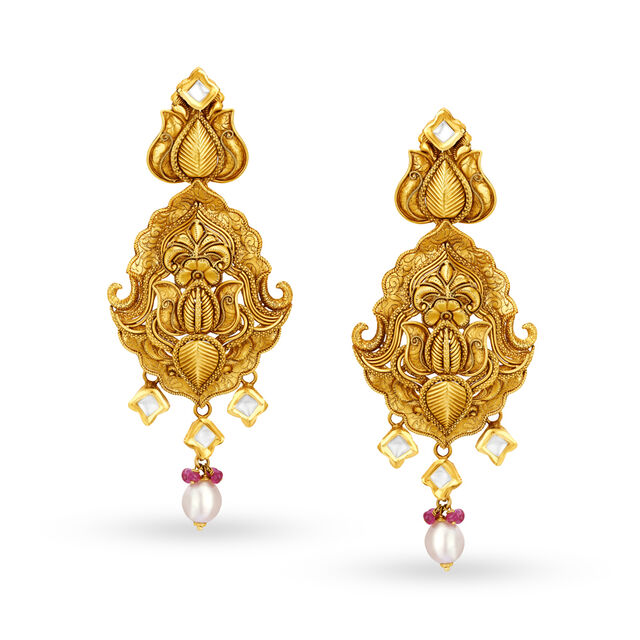 Regal Gold Necklace Set,,hi-res 4
