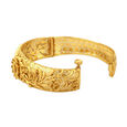 Dazzling 22 Karat Yellow Gold Floral Cuff Bangle,,hi-res 2