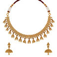 Ornate Floral Gold Necklace Set,,hi-res 