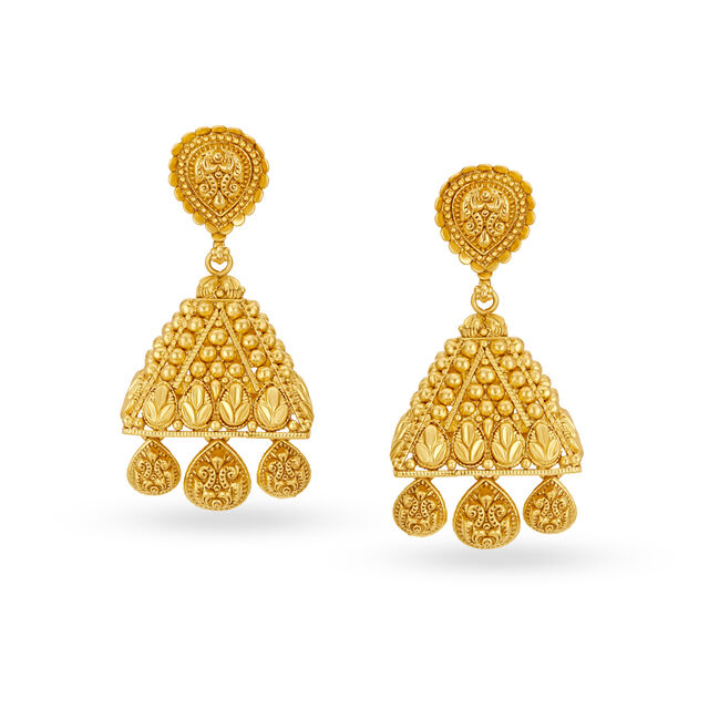 Kalyan Jewellers Gold Tanishq Gold Jhumka With Price Buy Antique