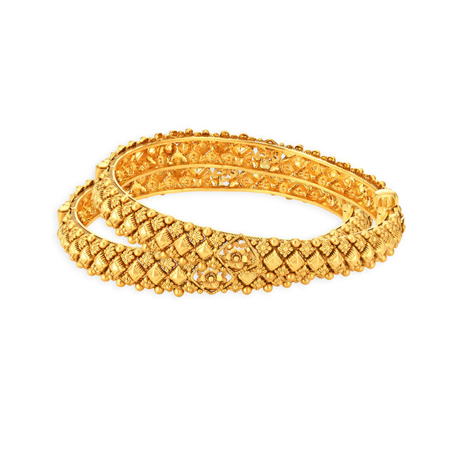 Aari Pattern Gold Bangles,,hi-res