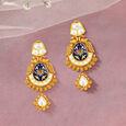 Royal Blue Gold Necklace Set,,hi-res 2