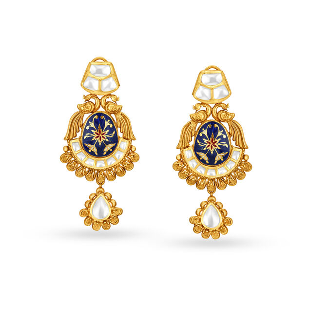 Royal Blue Gold Necklace Set,,hi-res 3