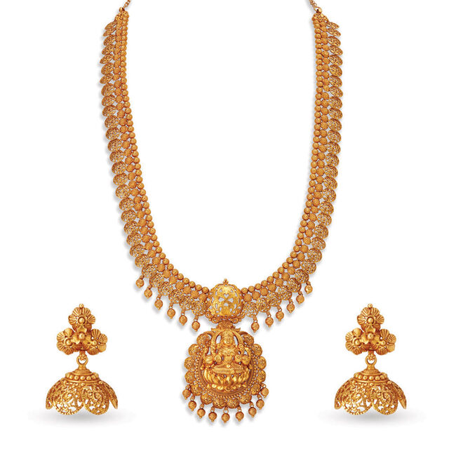 Buy Traditional Neckwear and Earrings set in true South Indian