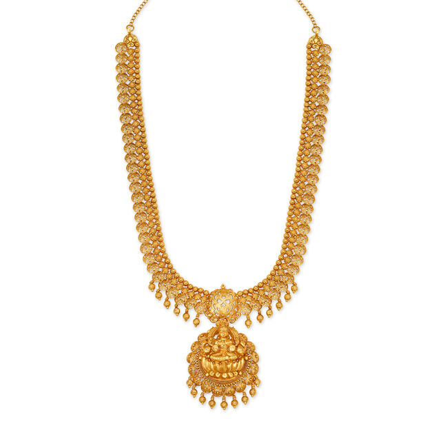 Beautiful 22 Karat Yellow Gold Goddess Lakshmi Haaram 2
