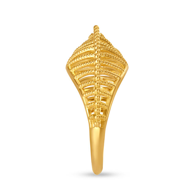 Majestic 22 Karat Yellow Gold Beaded Statement Ring 3