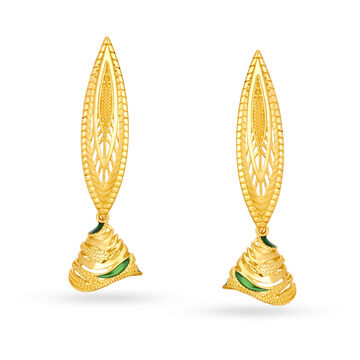 Fancy Artistic Gold Jhumkas