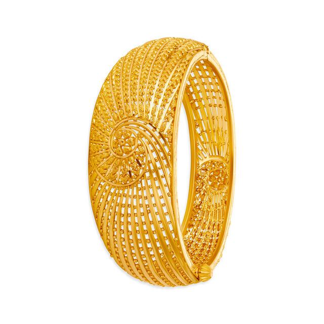 Radiant 22 Karat Yellow Gold Spiral Matrix Bangle,,hi-res 2