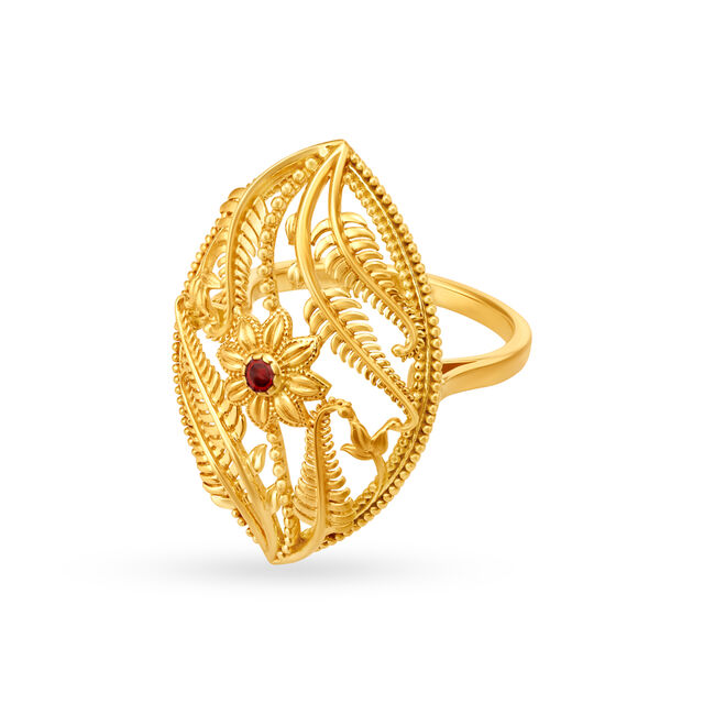 Evil Eye Inspired Gold Finger Ring,,hi-res