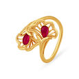 Intertwining Tulips Gold Finger Ring,,hi-res 