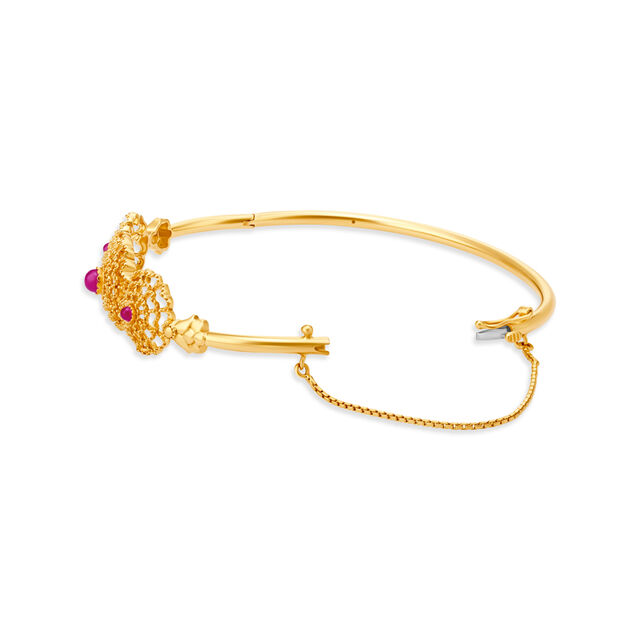 Elegant Floral Gold Bangle 2