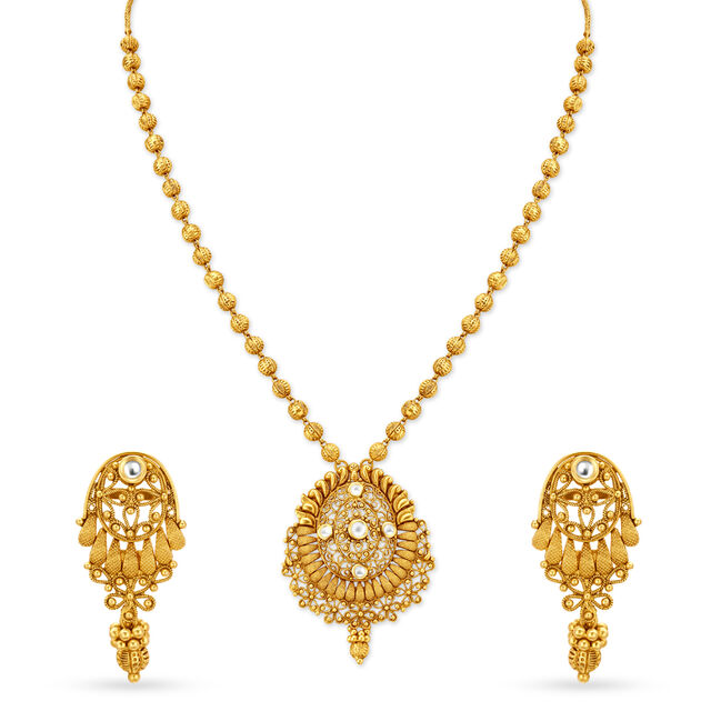 Splendid Gold Necklace Set,,hi-res