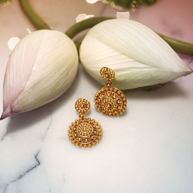 Traditional Temple Figurines Gold Necklace Set,,hi-res