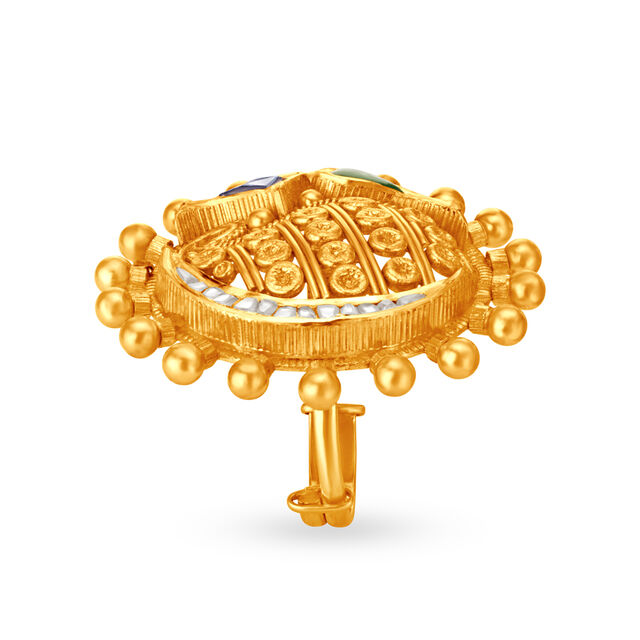Splendid 22 Karat Yellow Gold And Stone Finger Ring,,hi-res 3