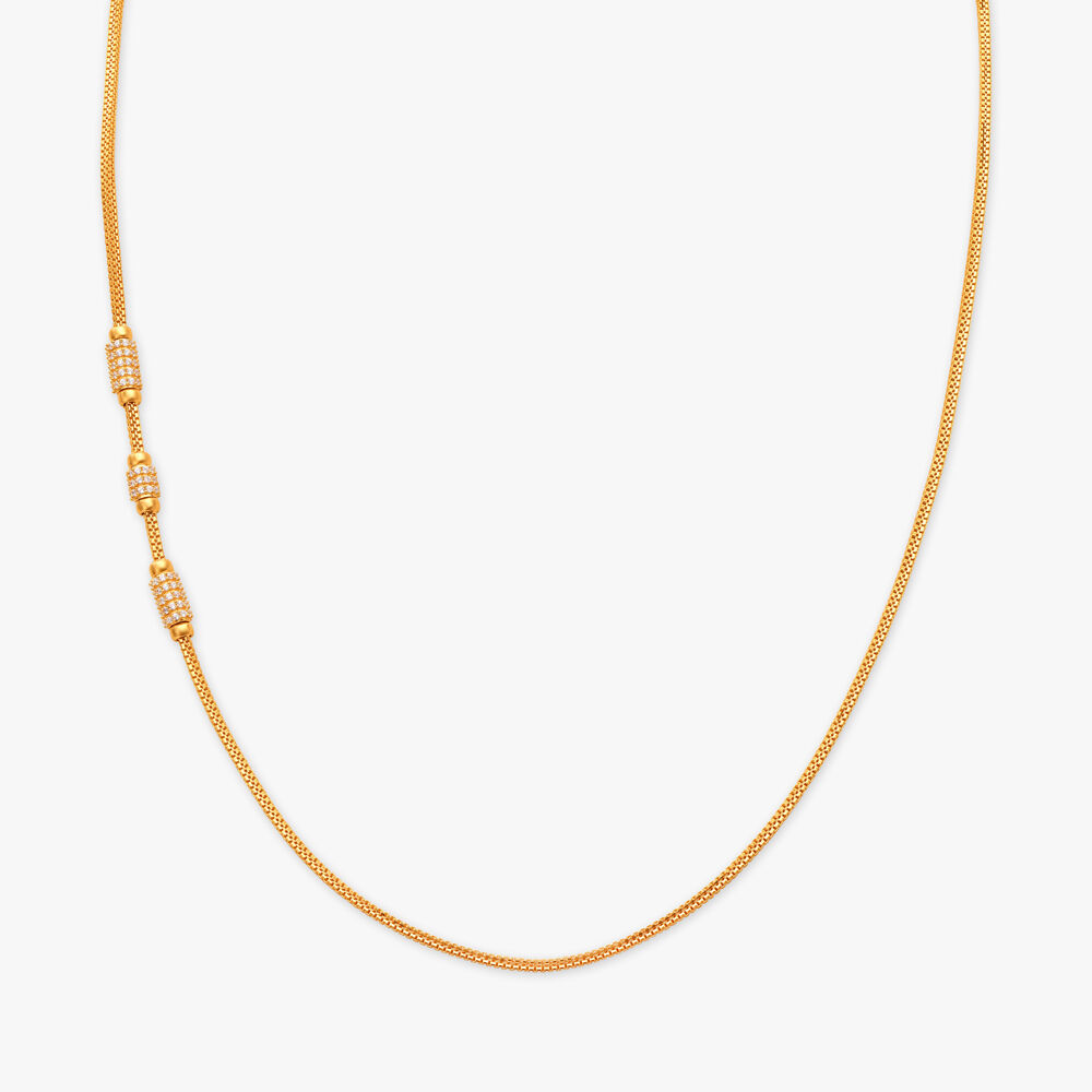 Buy Delicate Whispers of Elegance Mugappu Chain at Best Price Tanishq UAE