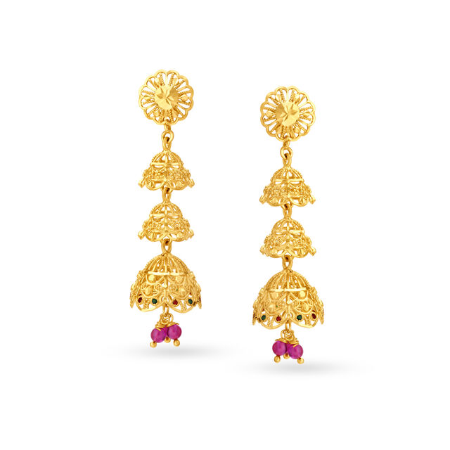 Radiant Traditional Jhumkas,,hi-res 2