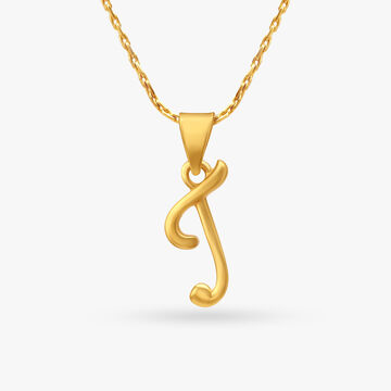 Magnificent Typographic letter "J" Pendant