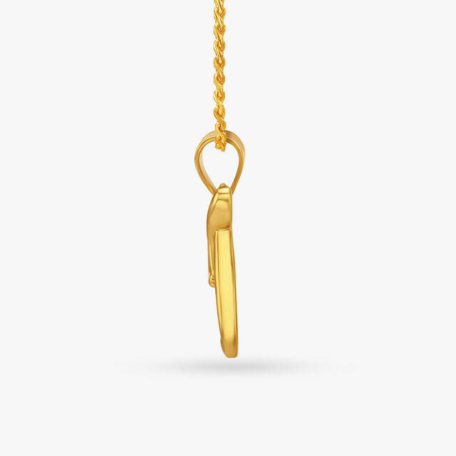 Signature J Gold Pendant 2