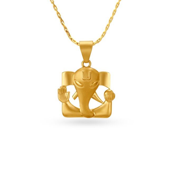 Sacred Ganesha Gold Pendant 