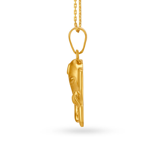 Sacred Ganesha Gold Pendant 2