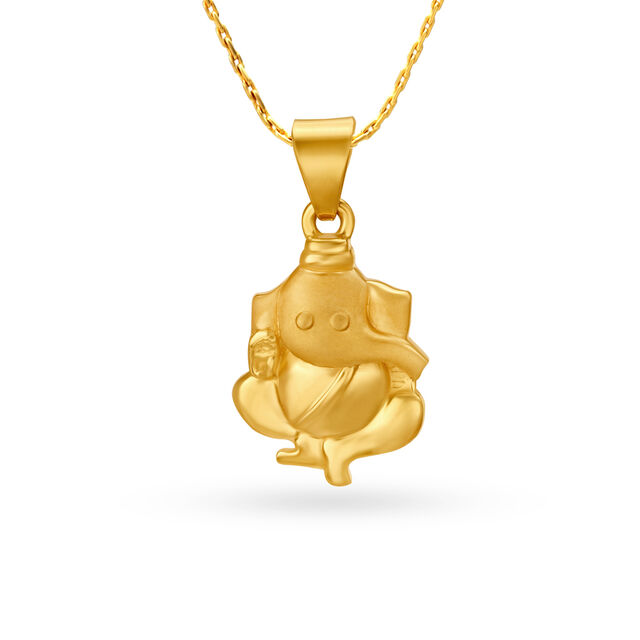 Blessed Ganesha Gold Pendant 