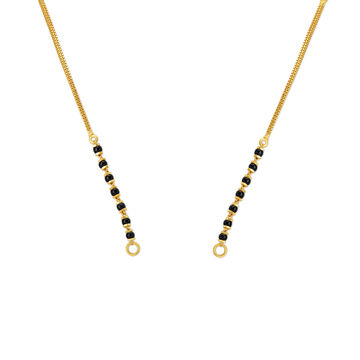 Minimal Gold and Black Bead Mangalsutra