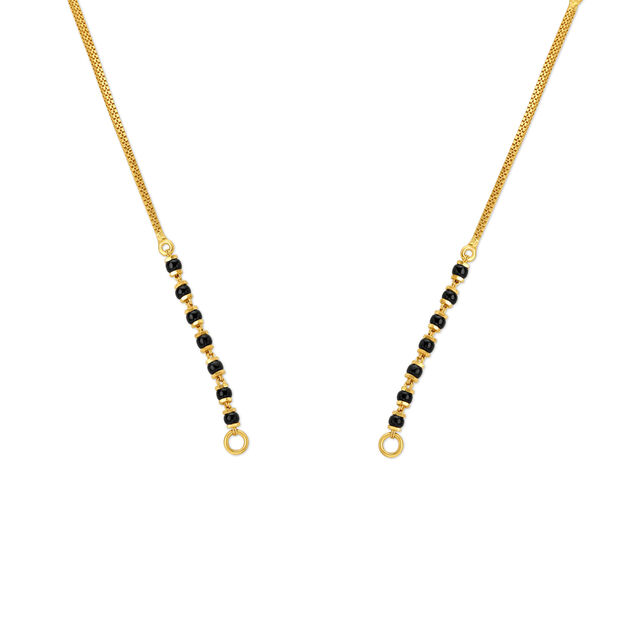 Minimal Gold and Black Bead Mangalsutra,,hi-res