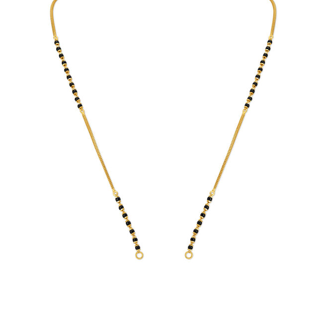 Minimal Gold and Black Bead Mangalsutra,,hi-res