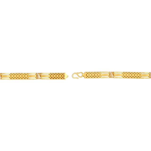 Urbane 22 Karat Yellow Gold Textured Link Bracelet,,hi-res 2