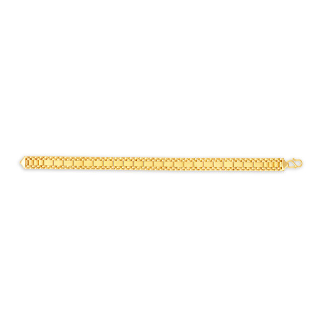 Sumptuous 22 Karat Yellow Gold Textured Link Bracelet,,hi-res 