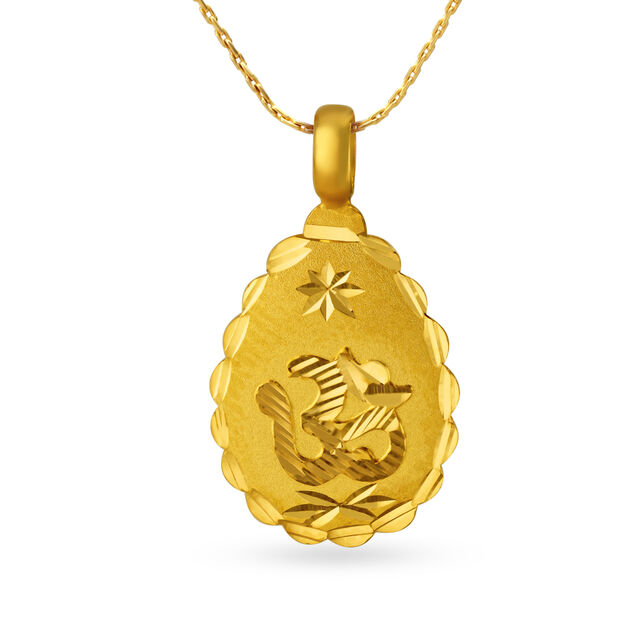 Spiritual Classic Gold Om Pendant,,hi-res 