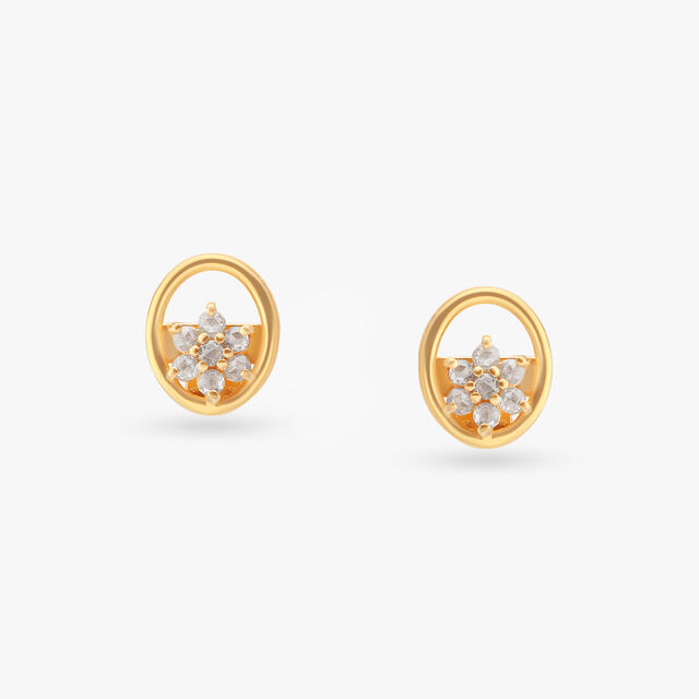 Chic Open Polki Stud Earrings 