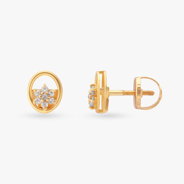 Chic Open Polki Stud Earrings 2