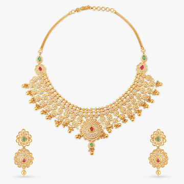 Petal Open Polki Necklace Set
