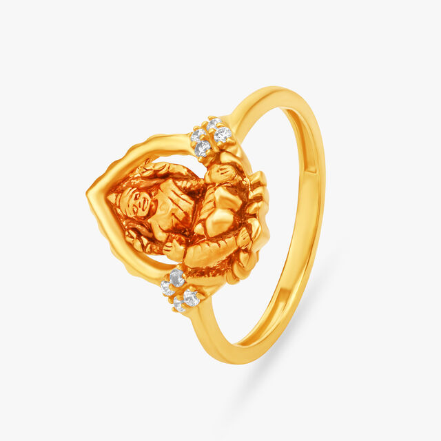 Sacred Deity Gold Finger Ring