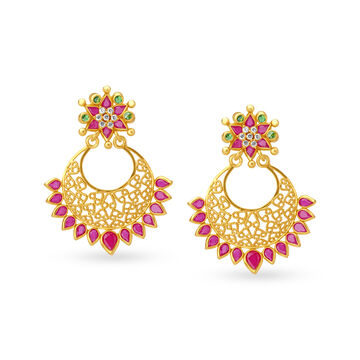 Modish Starry Gold Drop Earrings