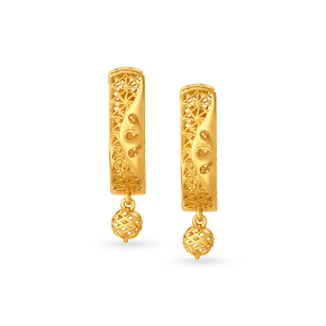 Dainty Gold Hoop Earrings with Danglers 2