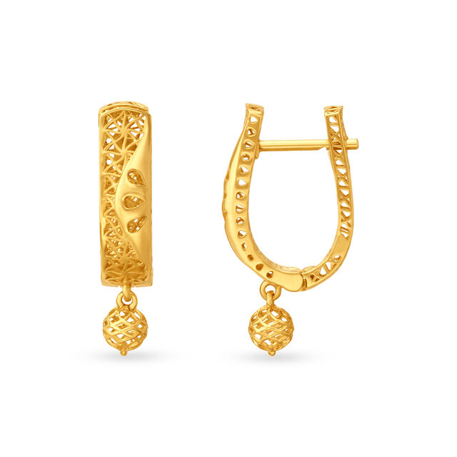 Dainty Gold Hoop Earrings with Danglers 4