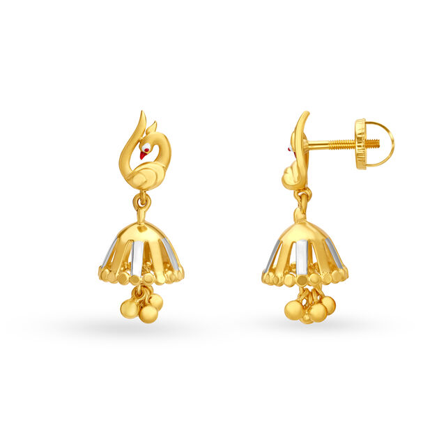 Majestic Peacock Gold Jhumka 2