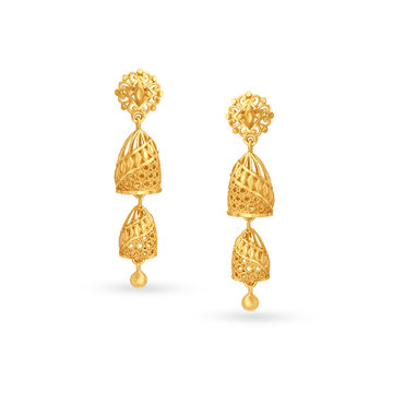 Opulent Cascading Gold Jhumka