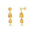 Opulent Cascading Gold Jhumka 2