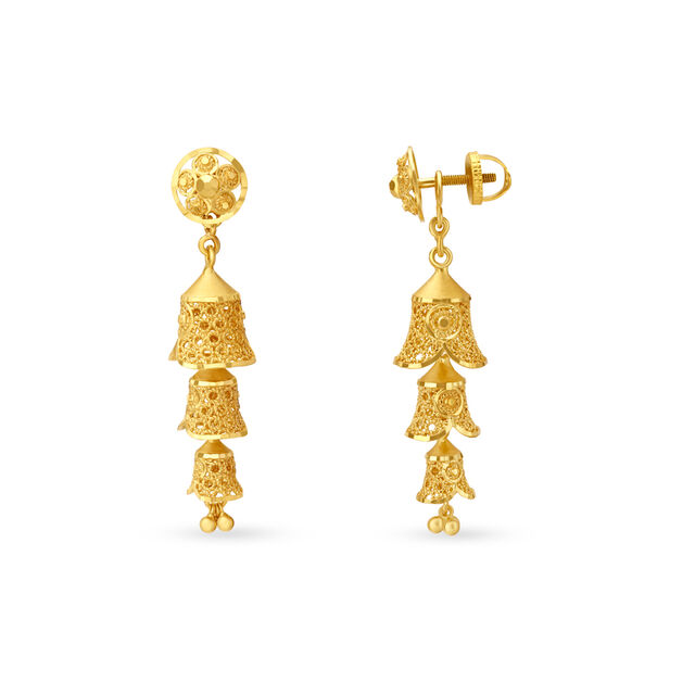 Bold Layered Gold Jhumkas 2