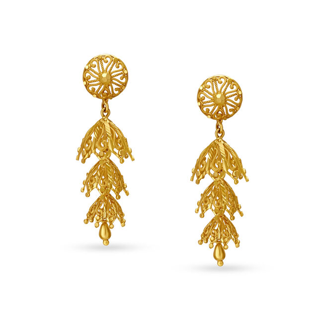 Dainty Gold Jhumkas 
