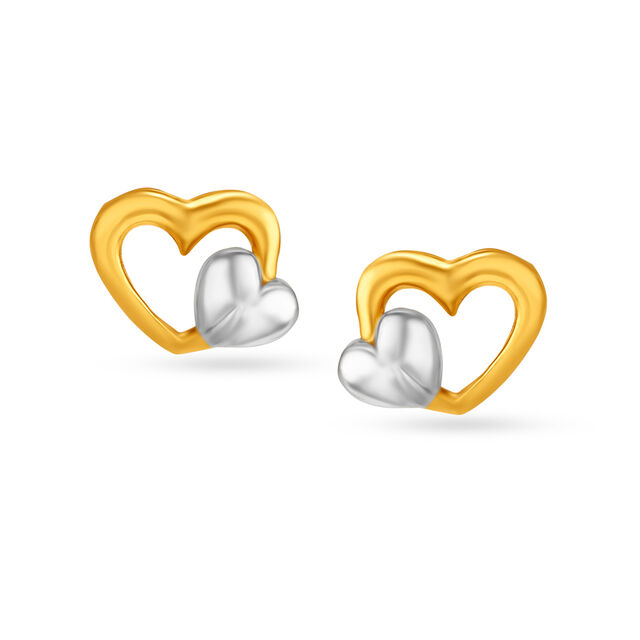 Chic Dual Done Stud Earrings 